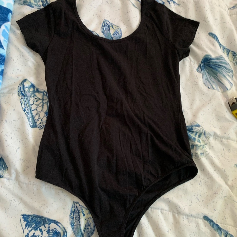 Active Basic Black Bodysuit size Medium NWOT - image 2
